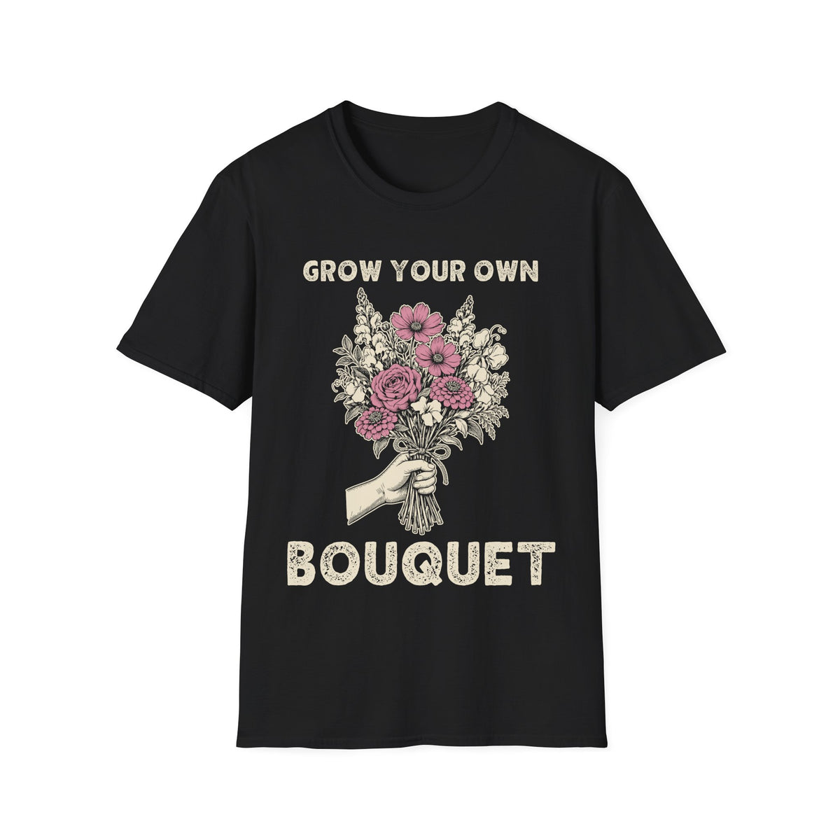 Grow Your Own Bouquet T-Shirt in Black
