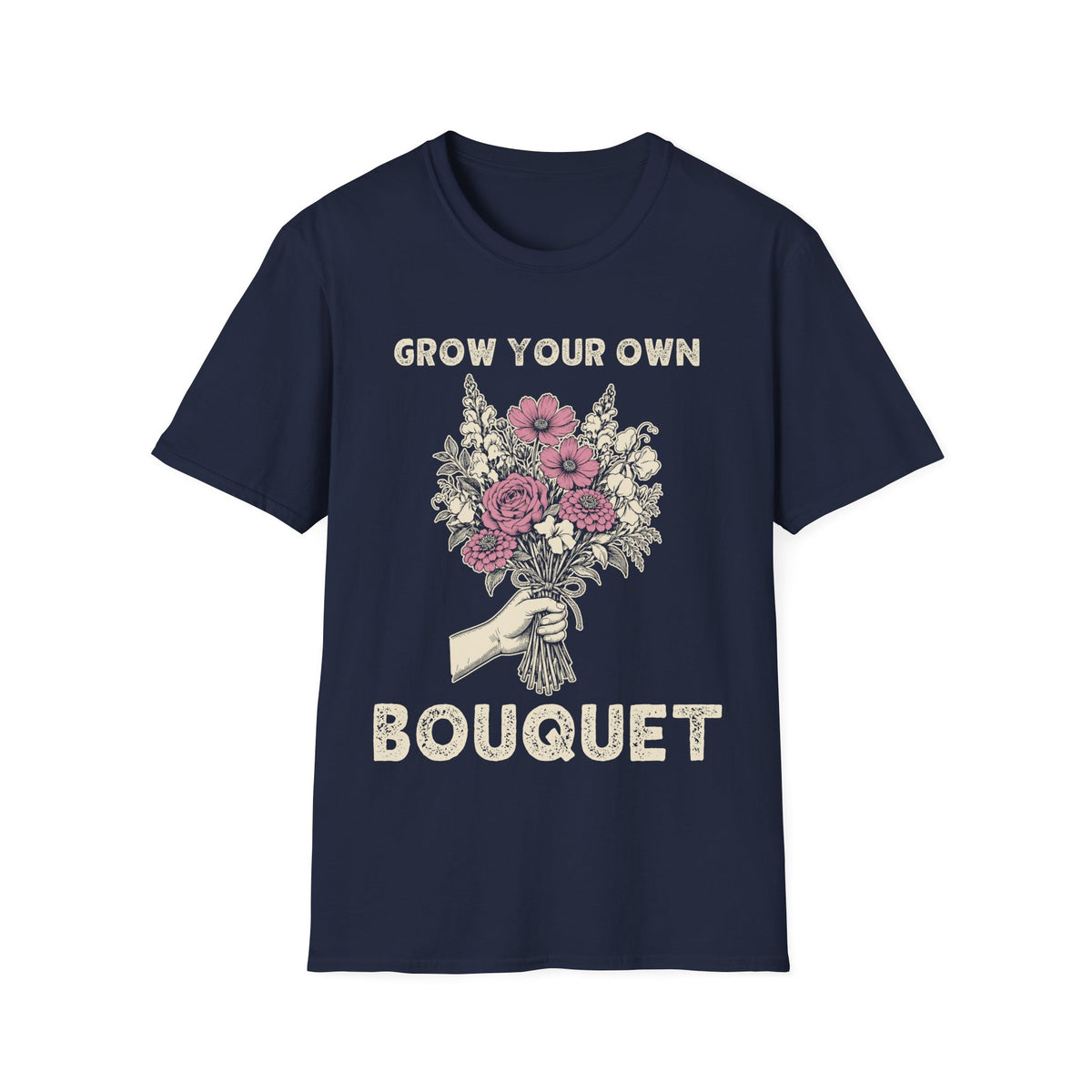 Grow Your Own Bouquet T-Shirt in Navy
