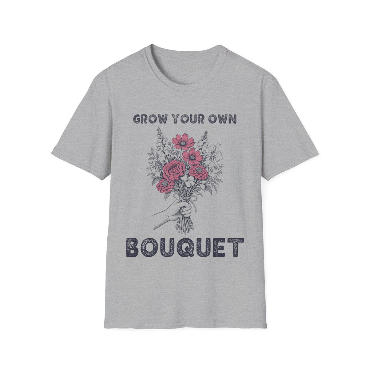 Grow Your Own Bouquet T-Shirt in Sport Grey