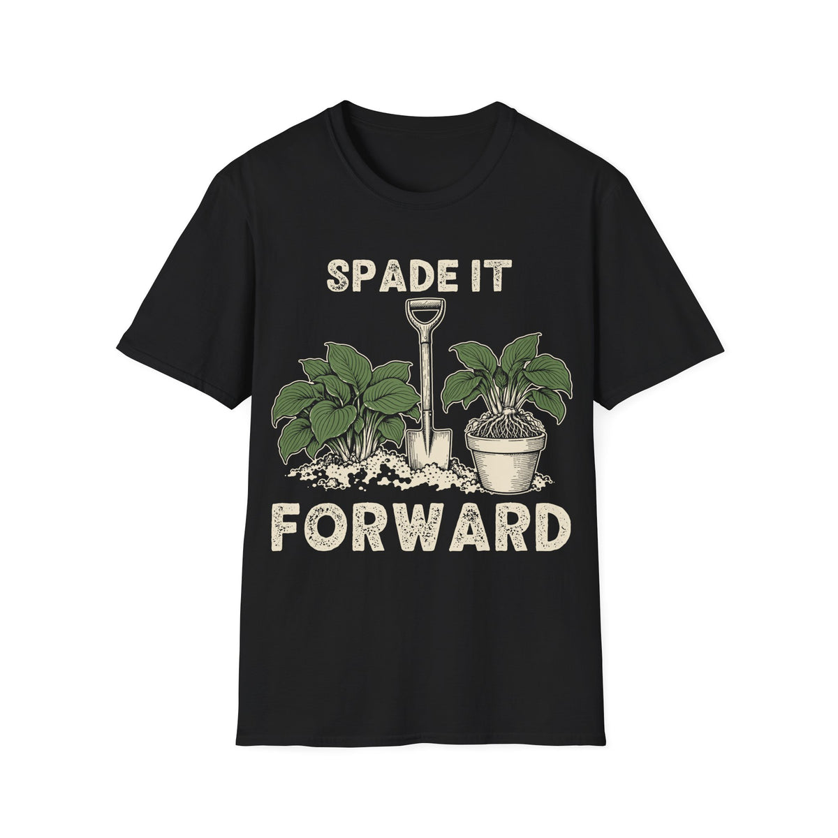 Spade It Forward T-Shirt in Black